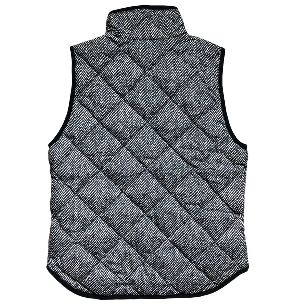 J. Crew Puffer Vest Black Tan Small - Picture 4 of 8